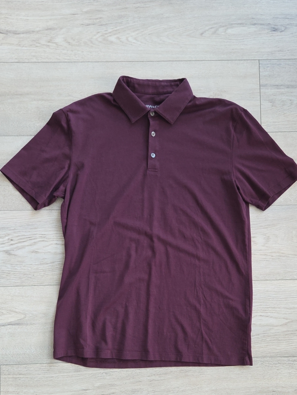 RW&CO. Men's M Polo - Supima Cotton - Burgundy
